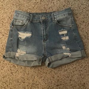 Ripped Jean shorts